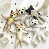 Wire Skeleton Abstract Twist Keychain Animal Figure Funny Cat Toy Kawaii Dog Pendant Doll  Children