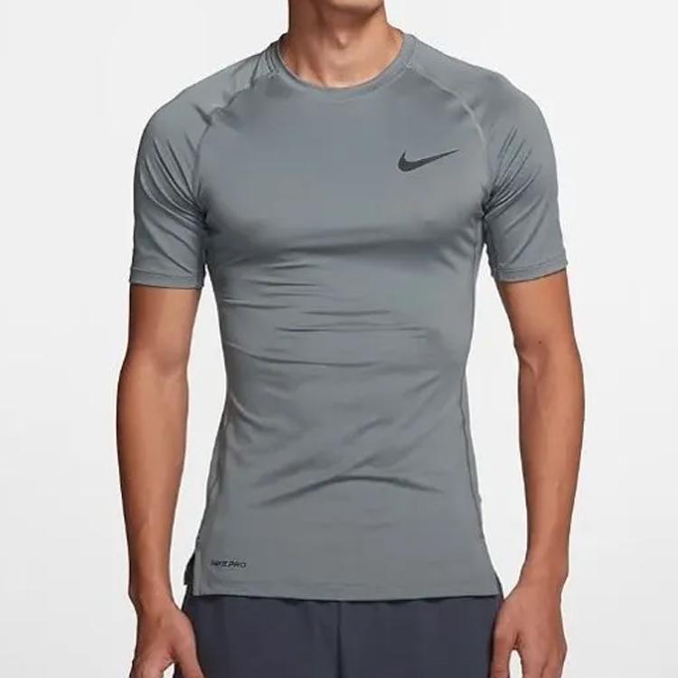 Nike Pro Quick-Dry Training Compression Short Sleeve T-Shirt Men Tops Smoke-Grey BV5632-084