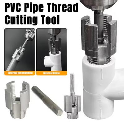Herramienta de roscado para tuberías de agua de PPR/PVC de 1/2 pulgada y 3/4 de pulgada, rosca interna y externa, abrecables integrado para tuberías de agua.