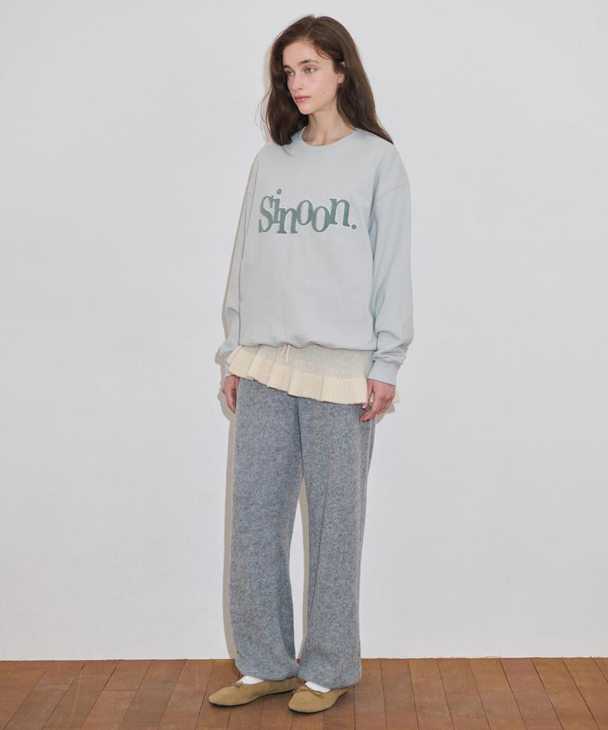 SINOON Boucle Logo Sweatshirt (Greyish Blue)