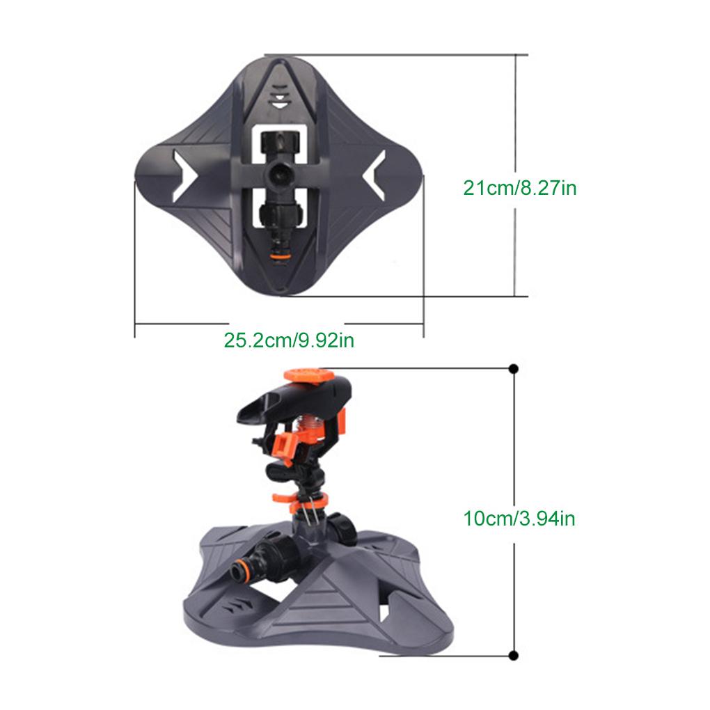 Orange 360 Degree Effortlessly Rotating Orange Rotating Nozzle Watering Made Hose Series New 360 Automatic Sprinkler