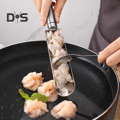 1 Set Meatball Mold Convenient Stainless Steel Meatball Maker with Spoon Kitchen Gadget for Household