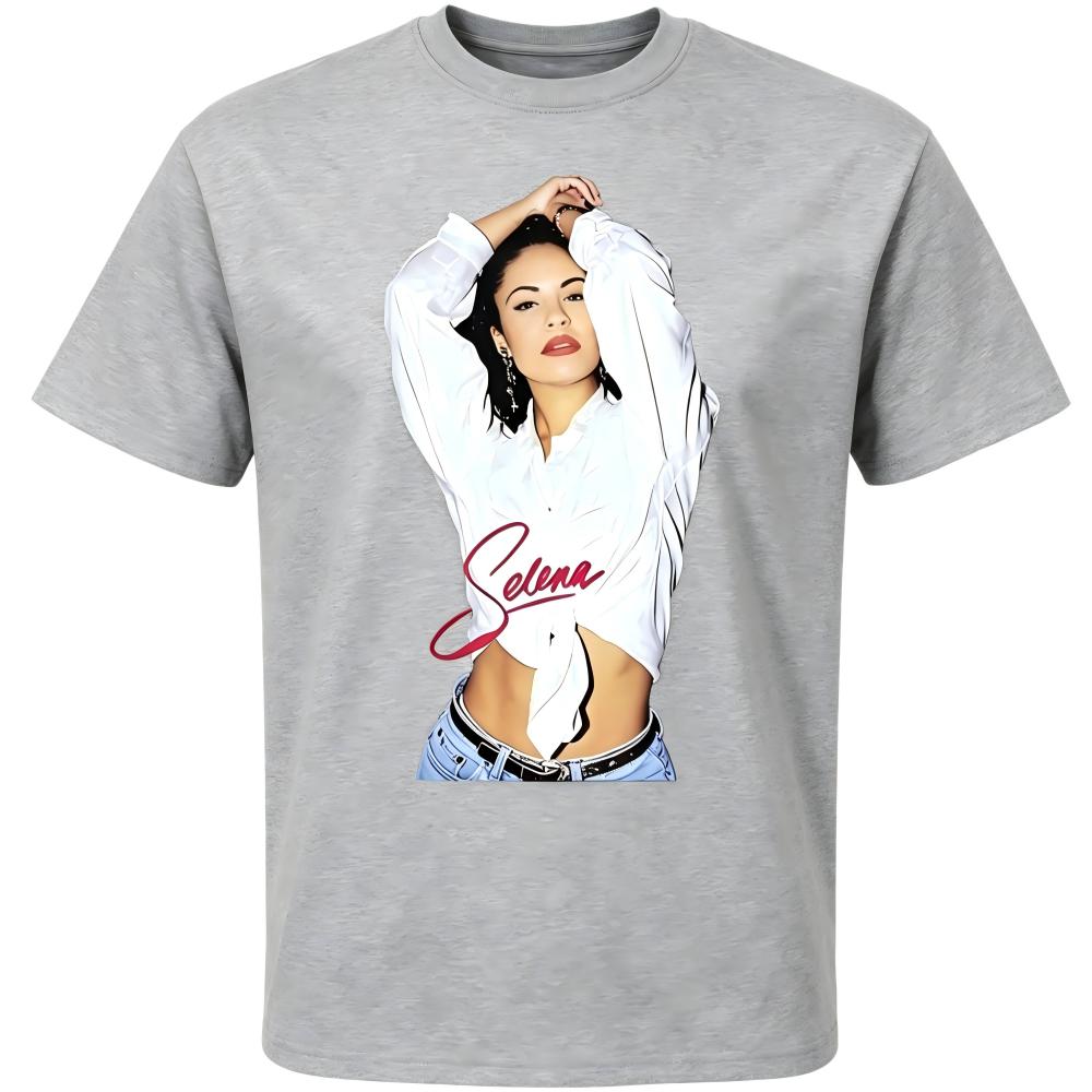 Selena Vintage Portrait Signature Graphic T-Shirt