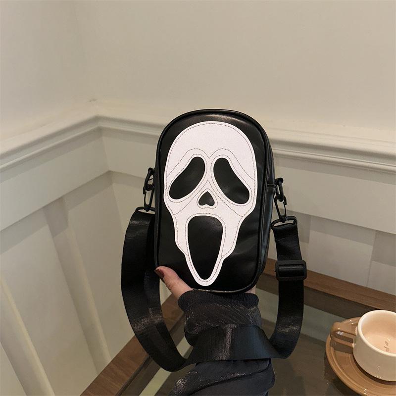 

Сумка-кроссбоди унисекс с принтом черепа в корейском стиле для телефона