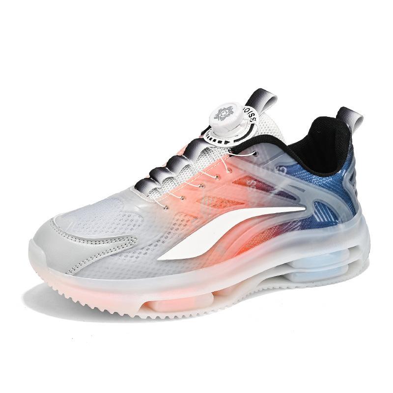 Men's Shoes for Spring and Summer Rotating Buttons for Teenage Sports and Leisure Couples Running Shock Absorption and Heightening Daddy Trendy Shoes