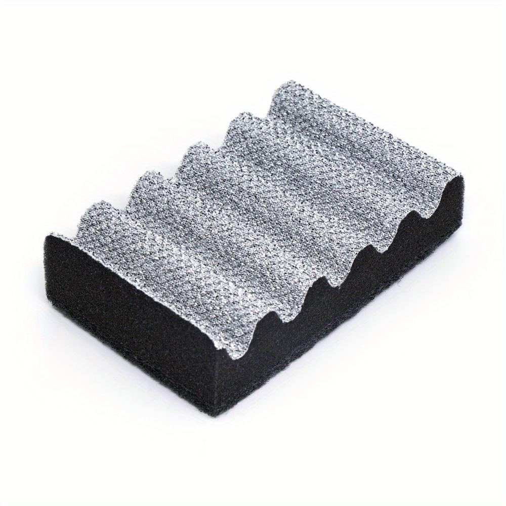 1 piece of rust-removing sponge for the baking tray and grill, scouring pad for crevices, barbecue net sponge cleaning brush