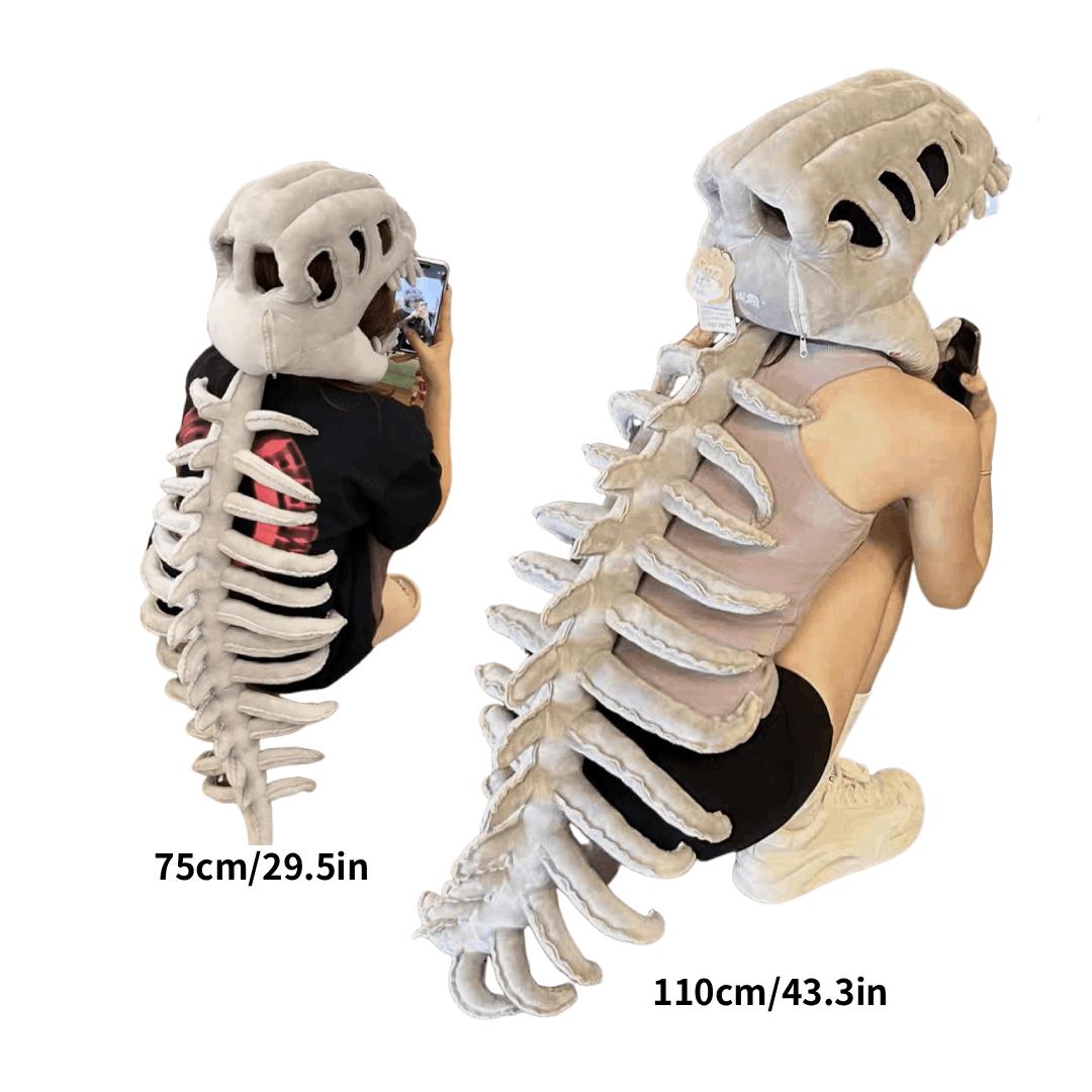 

1/75/115CM Realistic Dinosaur Skeleton Costume Set Funny Headgear Cosply Dress up Plush Toys Creative Gifts for Kids 75cm