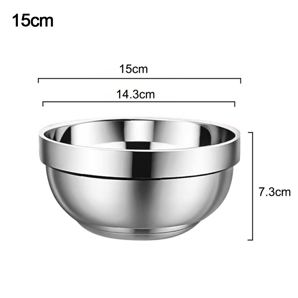 316 Stainless Steel Stainless Steel Bowls Double-layer Thick Durable Soup Rice Bowls Double-walled Insulated Bowl Kindergarten