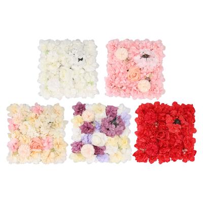 Paneles de Pared de Flores Artificiales Flor de Rosa de Seda Sintética Decoración de Pared para Fiesta de Bodas Escenario Fondo