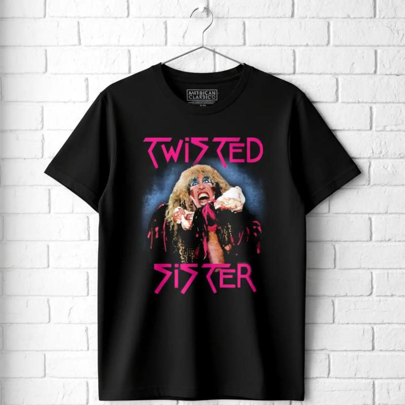 Twisted Sister Stay Hungry Album Unisex T-Shirt Dee Snider Singer Glam Rock Band Graphic Tee XL