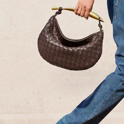 Gewebte Tasche Sardinen Nische beliebt Handtasche Knödeltasche Tide Metallgriff Handtasche vielseitig