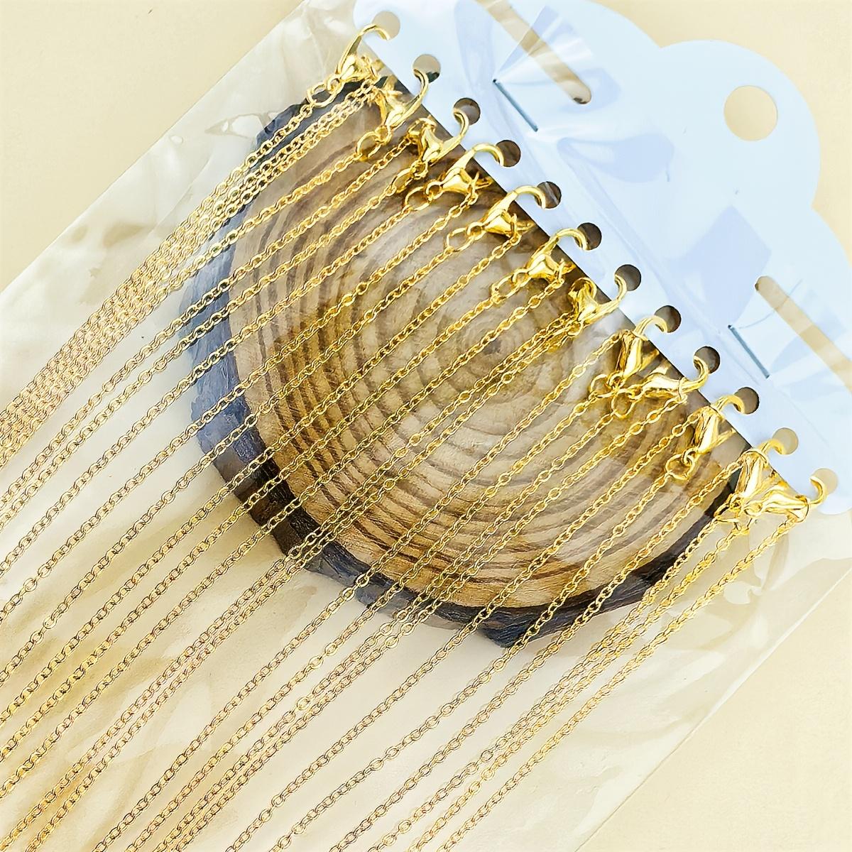 

12 шт./лот 40 см плоские крестообразные цепочки О для женщин, простые ожерелья, ювелирные изделия, аксессуары для ожерелий для DIY 12Pcs/Lot