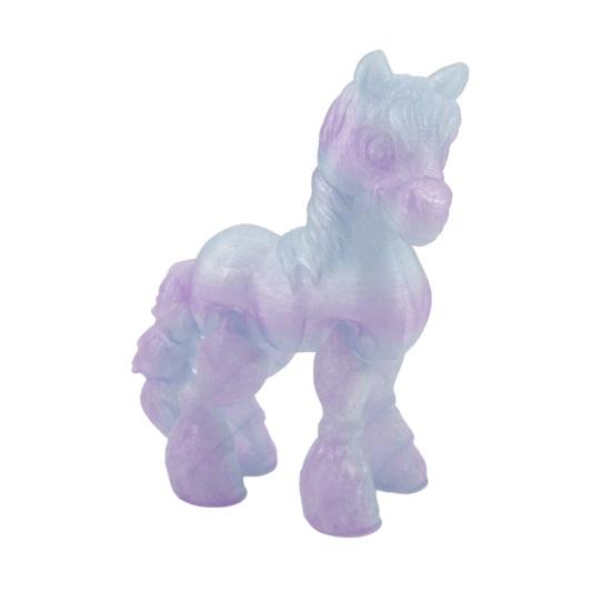 

3D-надрукована фігурка коня з рухомими суглобами, статуетка поні, іграшка-антистрес, модель тварини, настільна прикраса, орнамент Small червоний/синій