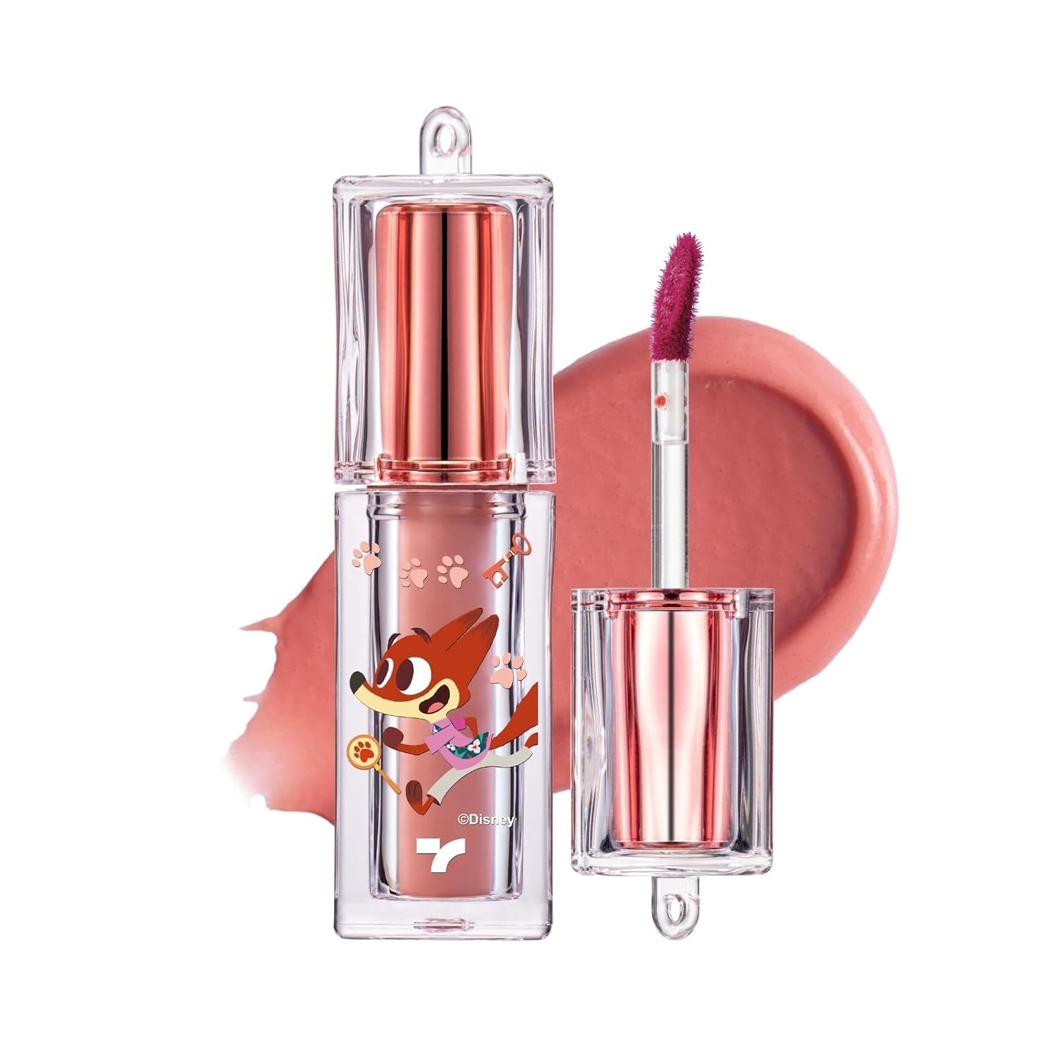 TONYMOLY Zootopia Get It Tint Waterfull Butter Frizzy Moist Thin Film Long Wear Color Lip Matte Non-Transfer 27 Melting Chestnut Cream