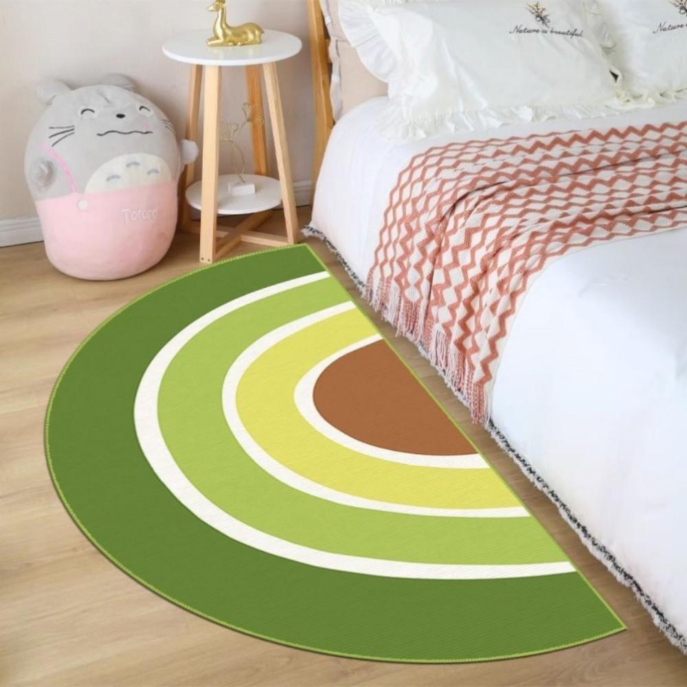 Rainbow Semi-Circular Carpet Non-Slip Noise Reduction Bedroom Bedside Rugs Entryway Door Mat Home Decoration
