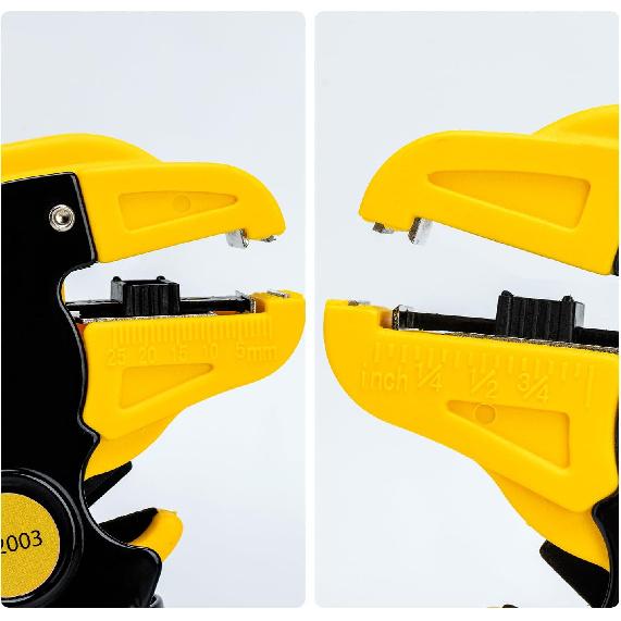 deli Automatic Wire Stripper and Cutter, Quick Strip Wire Stripper Tool for 10-24 AWG Electrical Cable and Autimotive Repair, Ergonomic Handle