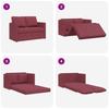 Floor Sofa with Sleeping Function Burgundy 112x174x55 Cm Fabric