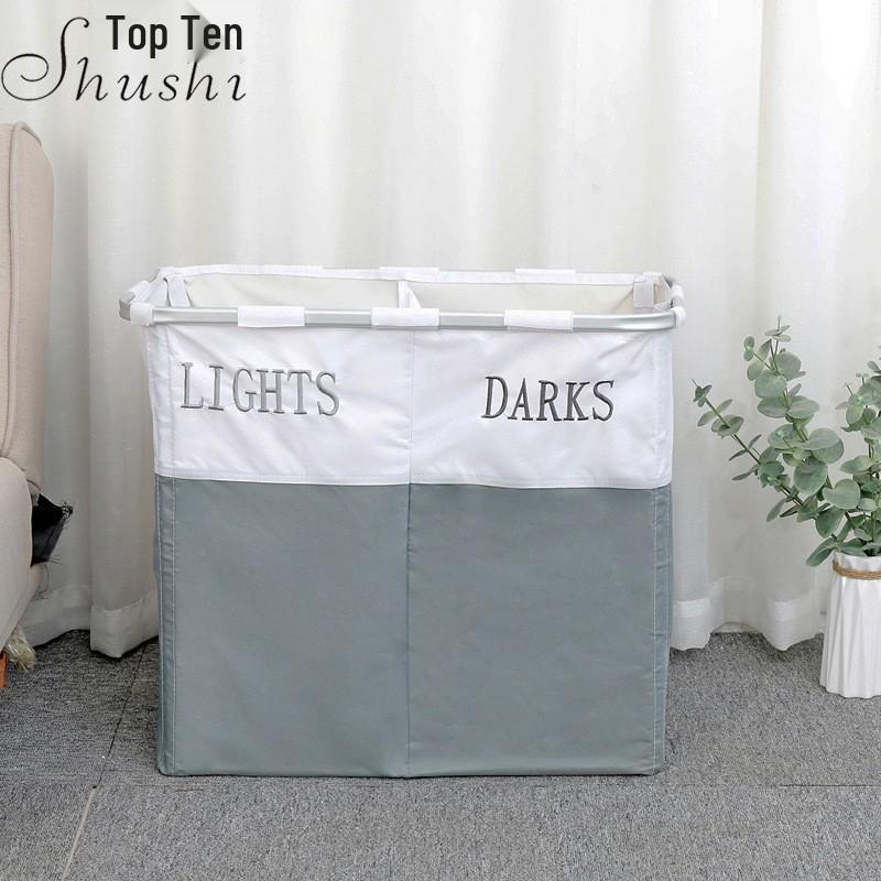 

Корзина для белья Shu Ten с двумя отделениями - Складной алюминиевый каркас с влагостойкой тканью Оксфорд 63*32*54 cm