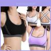 Luxuriöser gepolsterter Sport-BH mit Kreuzrücken für Damen, nahtloses und atmungsaktives Fitness-Top