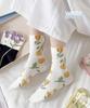 Stilia Floral Print Short Perfect for and Everyday Great Gift Idea Free 5 Women's Socks, 5-Pair Set, Japanese-Inspired Design, Stylish, Breathable,