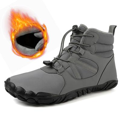 Bottes de neige d'hiver pour femmes Chaussures de randonnée Antidérapantes Décontractées Douces Confortables Bottes montantes Chaussures pour hommes en peluche d'extérieur Plates Durables