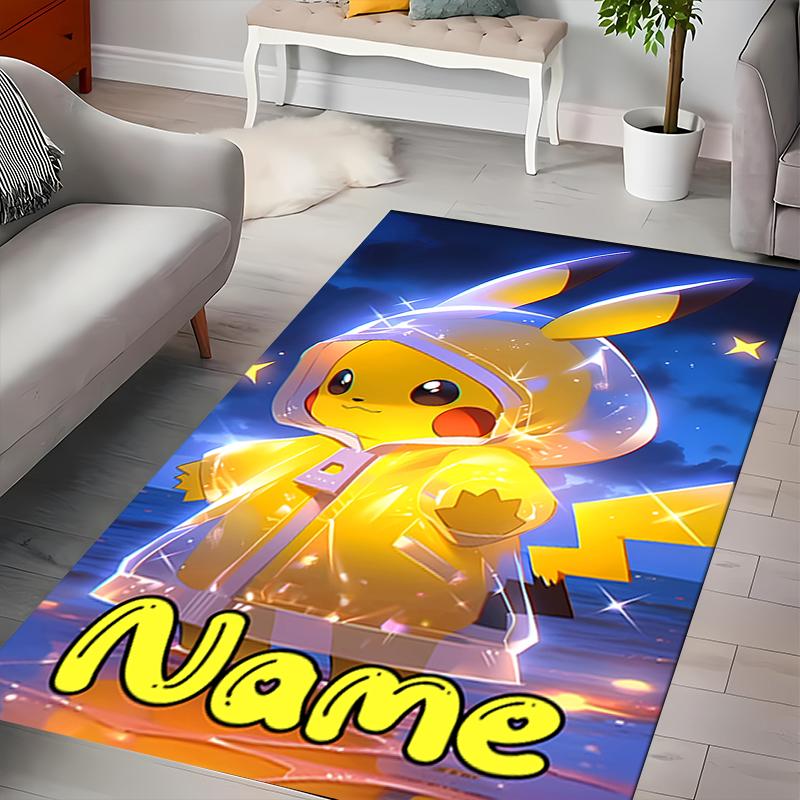 Custom personalization Pokémon Pikachu Area Rug - Perfect For Kitchen, Bathroom,Laundry Room Decor Large Size Available,Gift All Seasons
