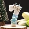 0-9 Birthday Digital Number Candle Cake Snow Crown Cake Topper Baby Shower Decor Birthday Party Supply Blue Crown