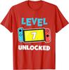 Level 7 Unlocked Awesome Since 2017 7th Birthday Gaming TShirt Gamer 7 Year Old Birthday Gift Video Game Lovers Tee Fashion Top