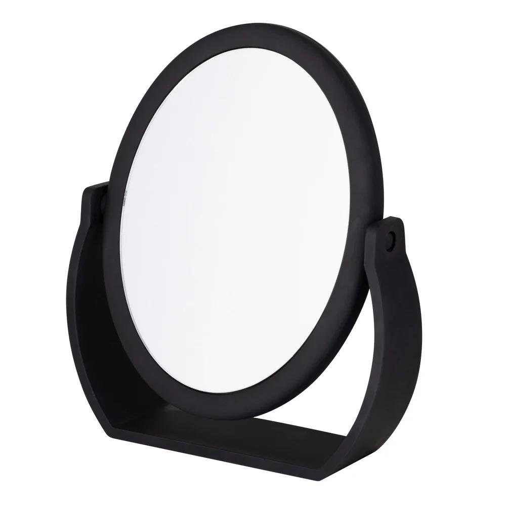 

Double Sided Vanity Mirror with 10X Magnification Rubberized Finish Ideal Makeup Application on Dresser United States