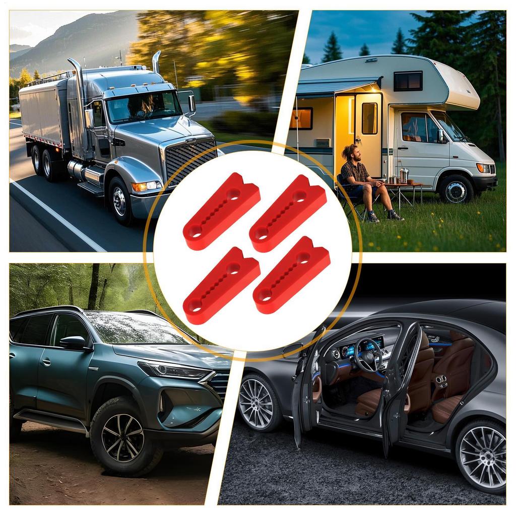 4pcs Car Door Shock Absorber Silicone Latch Cover For Noise Reduction, Commuting Short Trips & Urban Riding car accessories