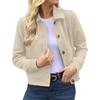 Women's Long Sleeve Jacket Zip Up Lapel Collar Casual Outerwear Coat