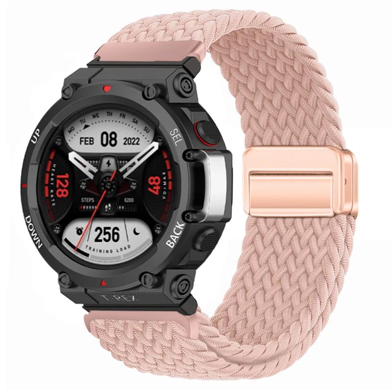 Geflochtenes Solo Loop Armband für Huami Amazfit T-Rex 3 Band Smartwatch Nylon Elastische Armbänder für Huami Amazfit T-Rex 3 Correa Band