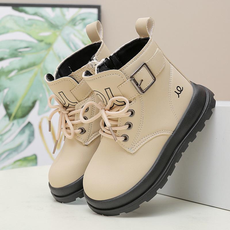 

Модные короткие ботинки для девочек 2025 весна и осень новые ботинки в британском стиле на мягкой подошве детские универсальные ботинки Мартина в зарубежном стиле модные 25