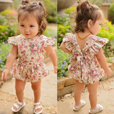 Newborn Infant Kids Baby Girls Romper Jumpsuit Bodysuit Sunsuit Clothes Outfits