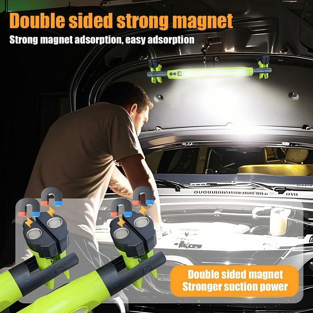 Magnetic LED Work Light Rechargeable Portable Maintenance Work Lights IP65 Waterproof Digital Display Flashlight For Car Repair