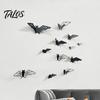 Layered Bat Wall Art Halloween 3D Stickers, Paper Flying Decoration Decals, Spooky for Home Party Haunted House Sticker