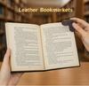 Handmade Heart-Shaped Retro Leather Bookmark – Personalized Creative Genuine Leather Page Holder.