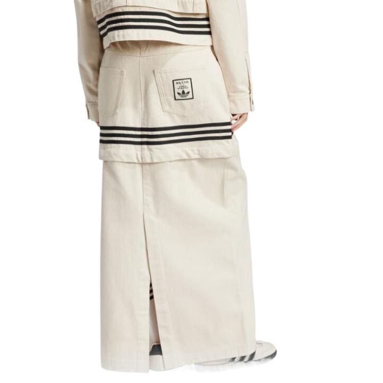 adidas Originals SS25 Sports Lifestyle Collection Street Roaming Series Fashionable Versatile Casual Long Skirt Women Skirts JD5619
