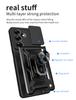 Pouzdro pro Samsung Galaxy M35 6,6" s vysouvacím krytem a krytem pro Samsung Galaxy M35 5G SM-M356B s kroužkem a stojánkem