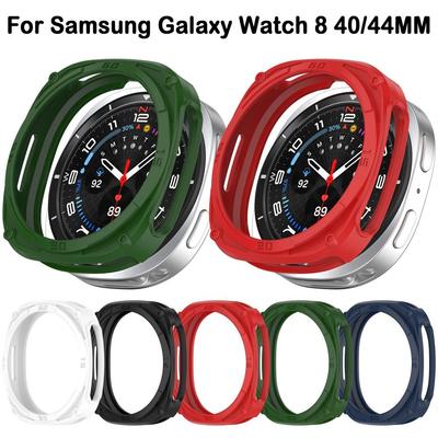 TPU Schutzhülle Kratzfest Hohlbildschirmschutz 40/44MM Weiche Kantenhülle für Samsung Galaxy Watch 8 Smartwatch Zubehör