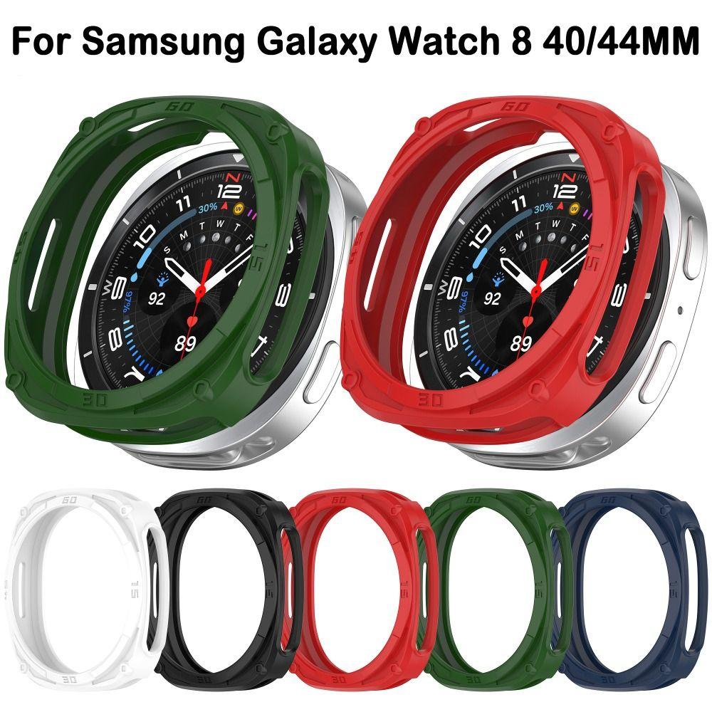 TPU Protective Case Anti-Scratch Hollow Screen Protector 40/44MM Soft Edge Shell for Samsung Galaxy Watch 8 Smart Watch Accessories