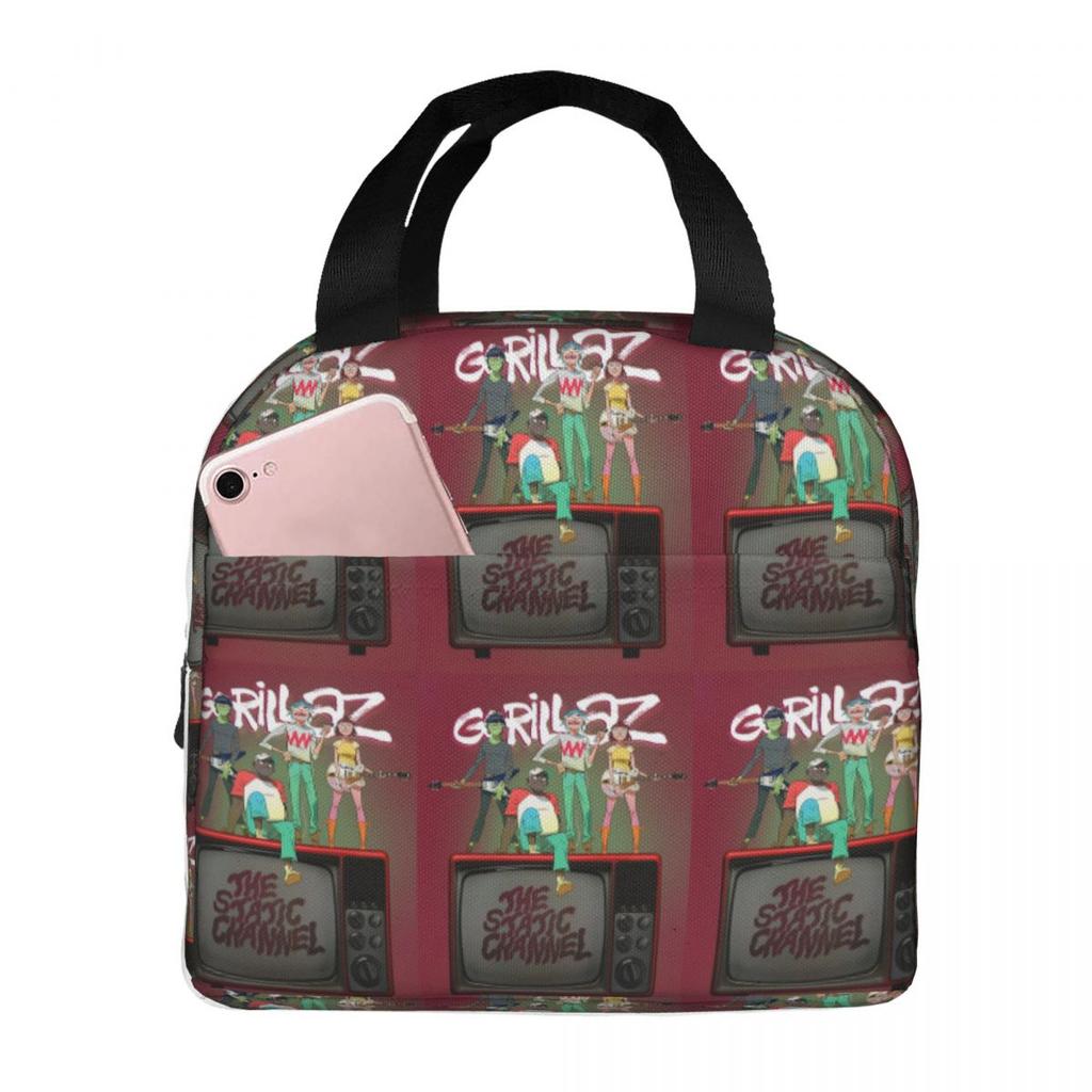 Band Gorillaz Insulated Lunch Bag for Women Office Cooler Thermal Food Box Tote Leakproof Lunch Boxes Container