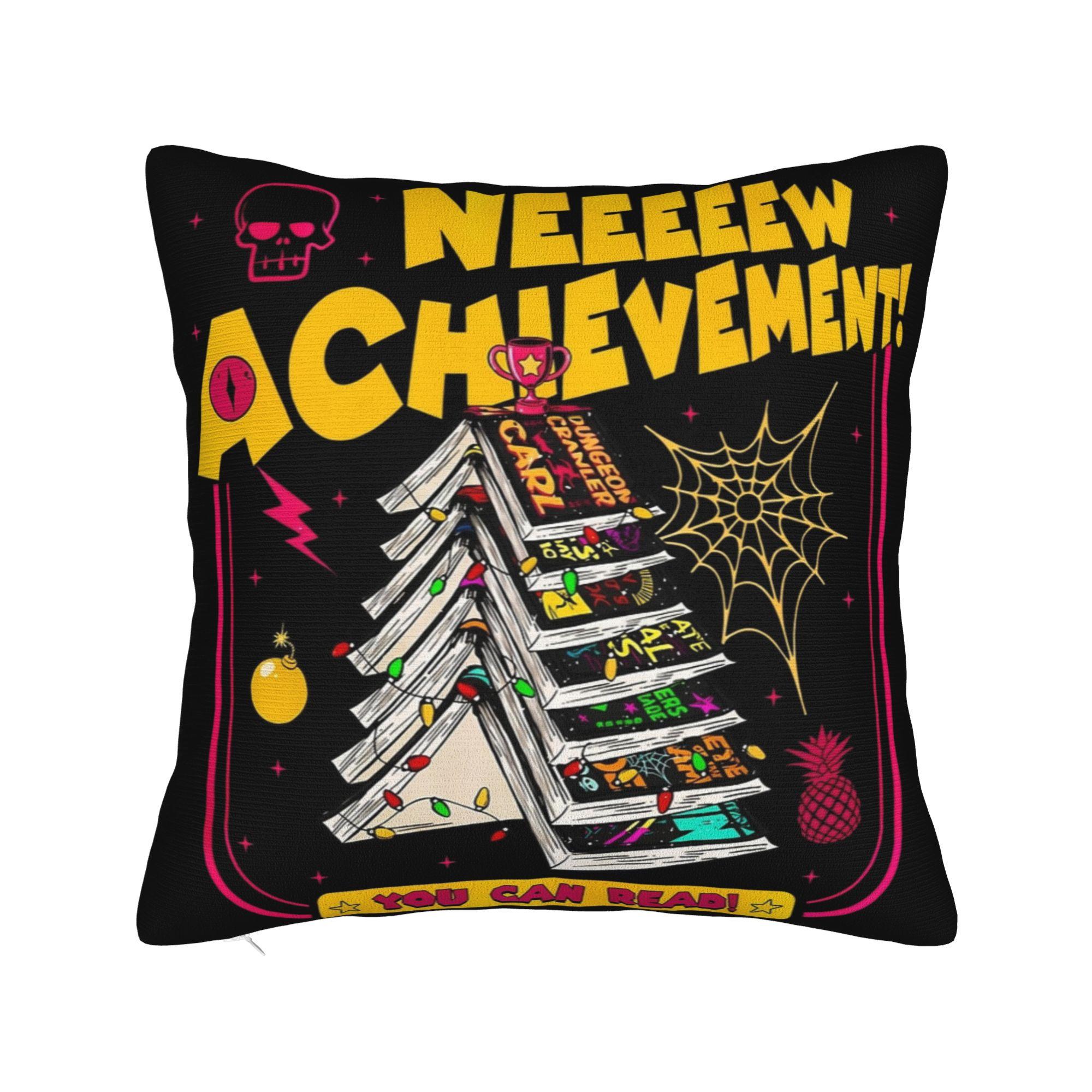 New Achievement Dungeon Crawler Carl Pillowcase Printing Cushion Cover Decorations Pillow Case Cover Home Square cm 30x30cm 12x12in