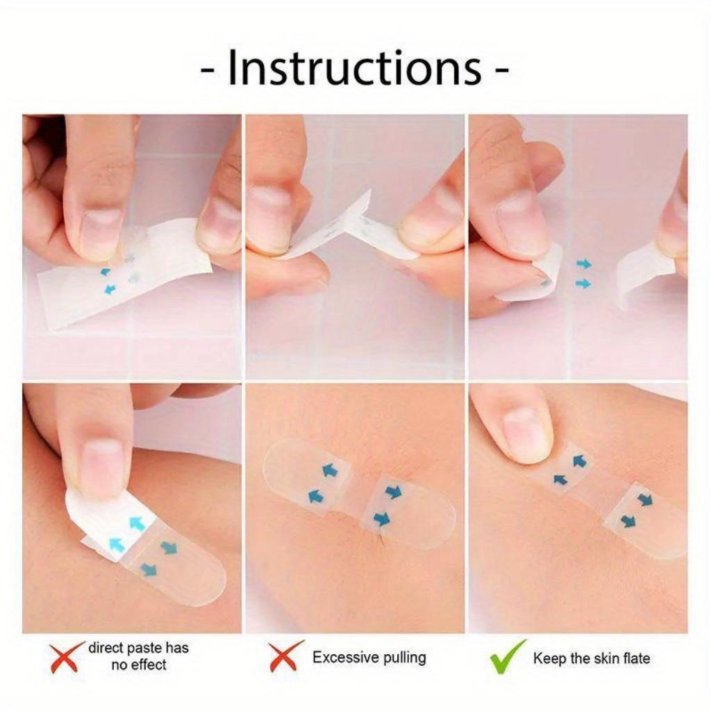 Neviditelné náplasti na obličej pro vyhlazení pleti, 60 ks-Paba zdarma, vhodné pro všechny typy pleti, kosmetické nástroje a doplňky pro péči o dvojitou bradu a obličej