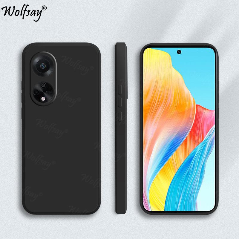 Candy Case For Oppo A98 5G Case Soft TPU Original Liquid Silicone Back Case For Oppo A98 5G Cover For Oppo A98 A 98 5G 6.72 Inch