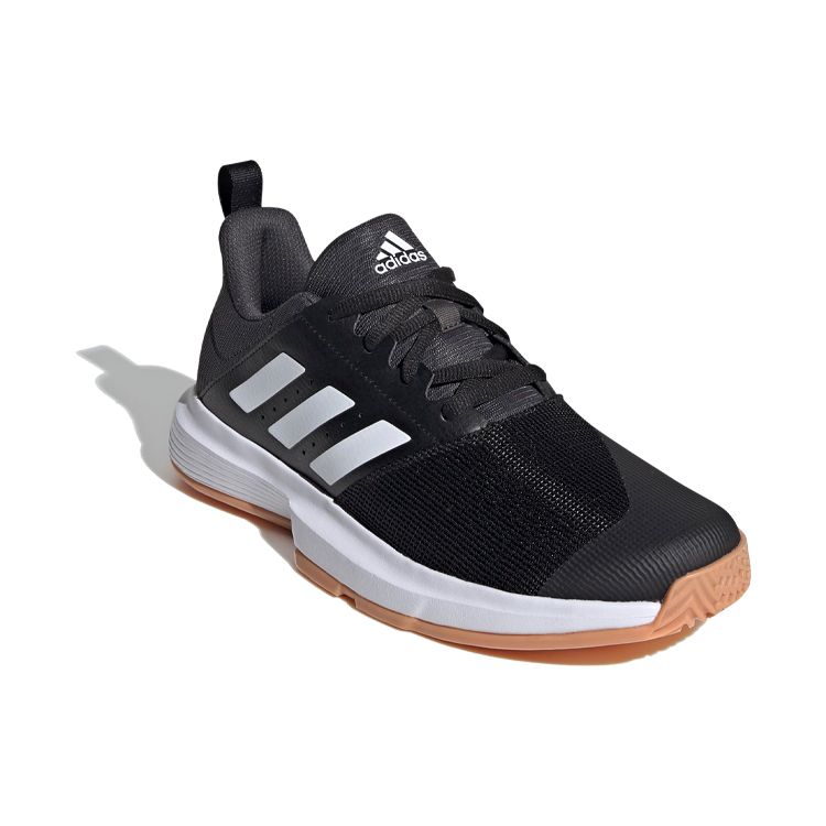 Adidas Essence Indoor Shock Absorbing Non-Slip Low-Top Badminton Shoes Unisex Shoes Black White FU8397