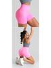 Women's High Waist Seamless Knitted Yoga Shorts - Peach Butt Three-Point Fitness & Running Shorts