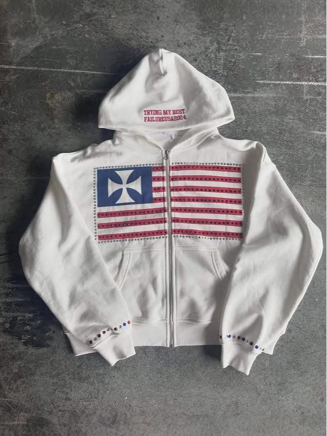 Unisex Mikina s kapucí a vyšívanou nášivkou s písmenem - Streetwear Hoodie