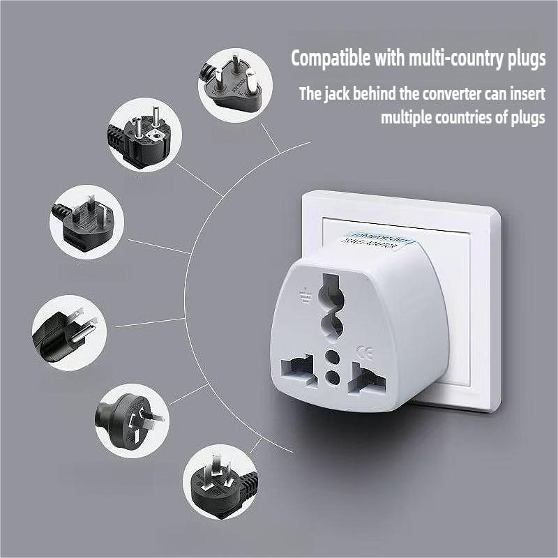Plug Adapter Multifunction Universal EU US AU Socket Adapter Plug Converter 10A Electrical Socket Type E/F Plug Travel Adapter AC Outlet