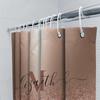 Champagne Rose Gold Glitter Monogram Shower Curtain For Bathroom Decor Customizable Size Available